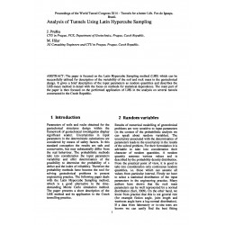 Analysis of Tunnels Using Latin Hypercube Sampling