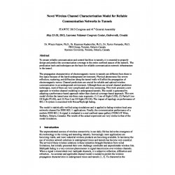 Novel Wireless Channel Characterization Model for Reliable Communication Networks in Tunnels 