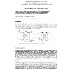 Immersed Tunnels – Immersion Joints