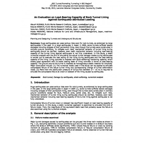 An Evaluation on Load-Bearing Capacity of Rock Tunnel Lining against Earthquake-attributed Loading