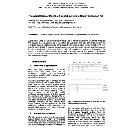 The Application of Movable Support System in Deep Foundation Pit