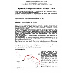 A particular grouting application for the stability of a tunnel