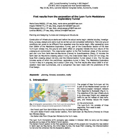 First results from the excavation of the Lyon-Turin Maddalena Exploratory Tunnel