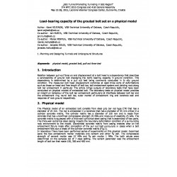 Load-bearing capacity of the grouted bolt set on a physical model