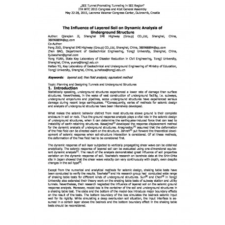 The Influence of Layered Soil on Dynamic Analysis of Underground Structure