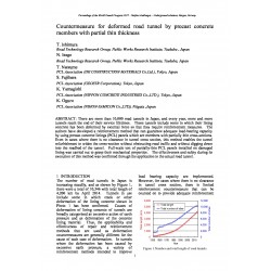 Countermeasure for deformed road tunnel by precast concrete members with partial thin thickness