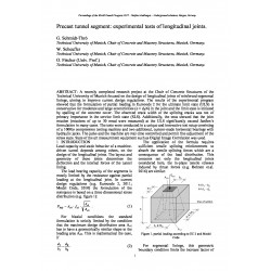 Precast tunnel segment: experimental tests of longitudinal joints