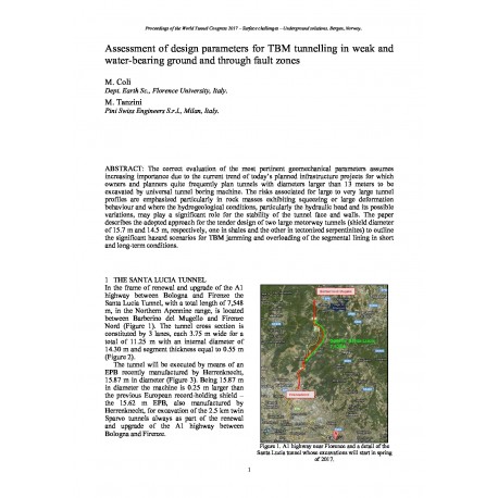 Assessment of design parameters for TBM tunnelling in weak and water-bearing ground and through fault zones