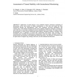 Assessment of Tunnel Stability with Geotechnical Monitoring
