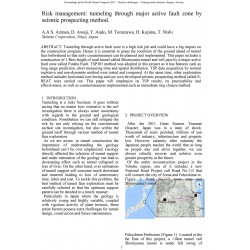 Risk management: tunneling through major active fault zone by seismic prospecting method