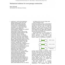 Mechanized solutions for cross passage construction