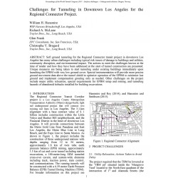 Challenges for Tunneling in Downtown Los Angeles for the Regional Connector Project