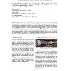 Practical Considerations for Designing Rock Support for Tunnel Linings in Open Gripper TBMs