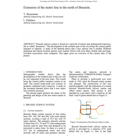 Extension of the metro line in the north of Brussels