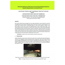 Mechanical Behavior of Mountain Tunnel during Earthquake Based on Dynamic Measurement in an Actual Tunnel 