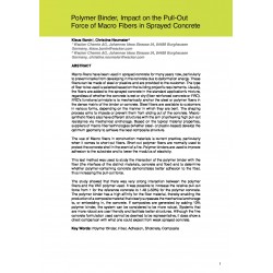 Polymer Binder, Impact on the Pull-Out Force of Macro Fibers in Sprayed Concrete