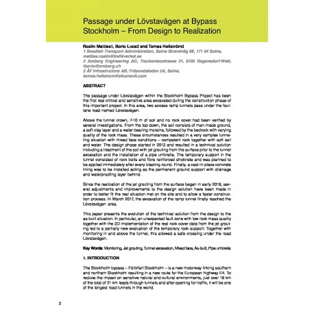 Passage under Lövstavägen at Bypass Stockholm – From Design to Realization