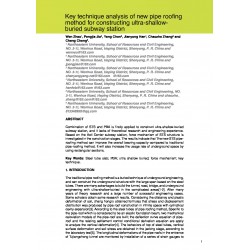 Key technique analysis of new pipe roofing method for constructing ultra-shallow buried subway station