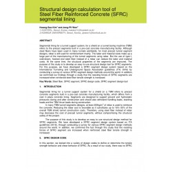 Structural design calculation tool of Steel Fiber Reinforced Concrete (SFRC) segmental lining 