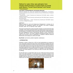 Method for water inflow rate estimation from sample measurements of surface flows on tunnel walls Mexico: Tunnel“Canal General” and Tunnel “Churubusco”