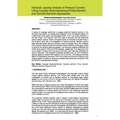 Hydraulic Jacking Analysis of Pressure Tunnels Using Coupled Hydromechanical Finite Element and Discrete Element Approaches