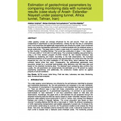 Estimation of geotechnical parameters by comparing monitoring data with numerical results (case study of Arash- Esfandiar- Niayesh under passing tunnel, Africa tunnel, Tehran, Iran) 