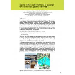 Elastic surface settlement due to seepage force in tunneling below water-table