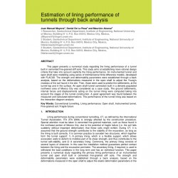 Estimation of lining performance of tunnels through back analysis 