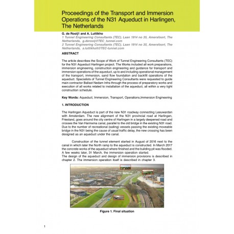 Proceedings of the Transport and Immersion Operations of the N31 Aqueduct in Harlingen, The Netherlands