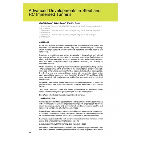 Advanced Developments in Steel and RC Immersed Tunnels 