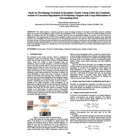 Study on the Damage Evolution in Secondary Tunnel Lining Under the Combined Actions of Corrosion Degradation of Preliminary Support and Creep Deformation of Surrounding Rock