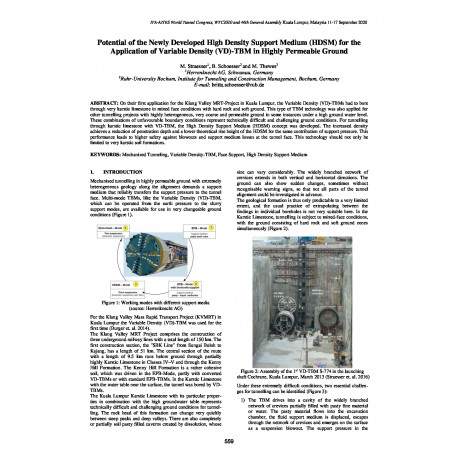 Potential of the newly developed High Density Support Medium (HDSM) for the application of Variable Density (VD)-TBM in highly permeable ground