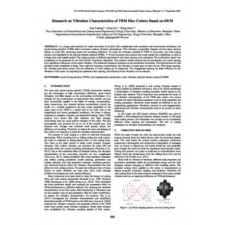 Research on Vibration Characteristics of TBM Disc Cutters Based on DEM