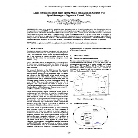 Local-stiffness-modified Beam Spring Model Simulation on Column-free Quasi-Rectangular Segmental Tunnel Lining