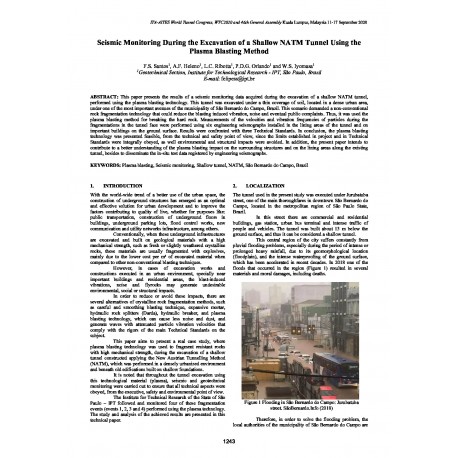 Seismic Monitoring During the Excavation of a Shallow NATM Tunnel Using the Plasma Blasting Method