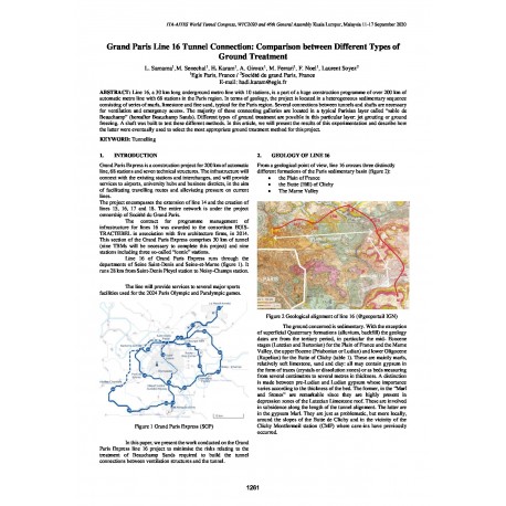 Grand Paris Line 16 Tunnel Connection: Comparison between Different Types of Ground Treatment