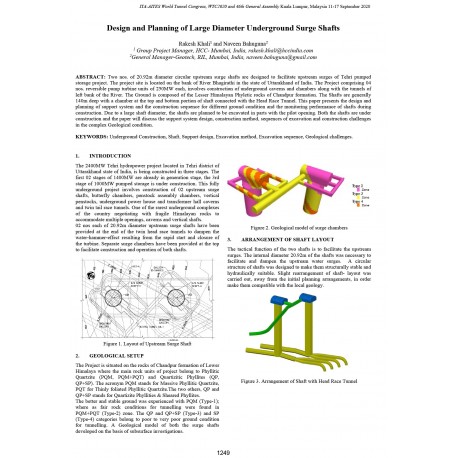 Design and Planning of Large Diameter Underground Surge Shafts