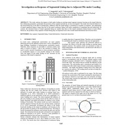 Investigation on Response of Segmental Lining due to Adjacent Pile under Loading