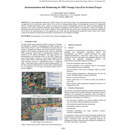 Instrumentation and Monitoring for MRT Orange Line (East Section) Project