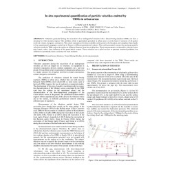 In situ experimental quantification of partic le velocitiesemittedby