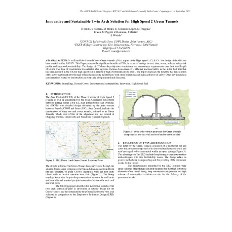 Innovative and Sustainable Twin Arch Solution for Hi gh Speed 2 Green Tunnels