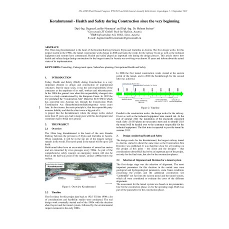 Koralmtunnel - Health and Safety during Construction since the very beginning