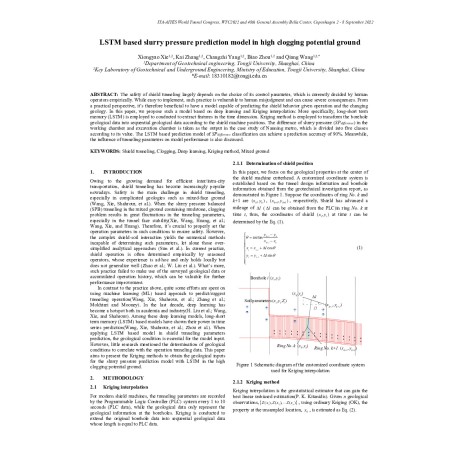 LSTM based slurry pressure prediction model in high clogging potential ground