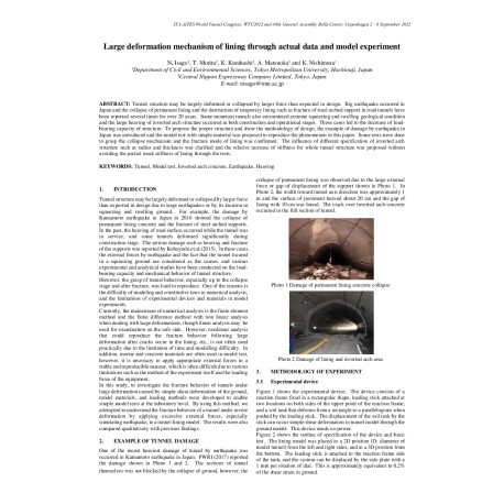 Large deformation mechanism of lining through actual data and model experiment