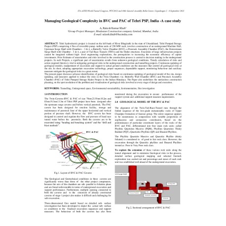 Managing Geological Complexity in BVC and PAC of Tehri PSP, India -A case study