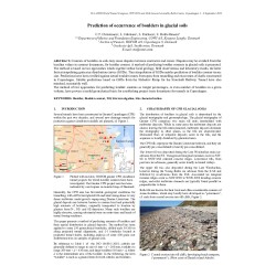 Prediction of occurrence of boulders in glacial soils