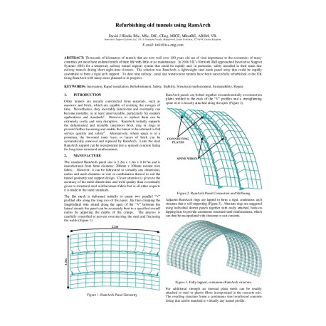 Refurbishing old tunnels using RamArch