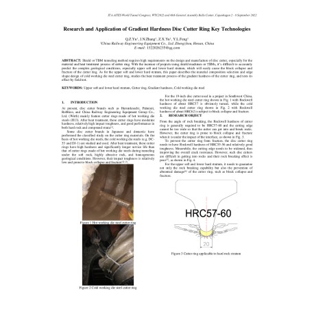 Research and Application of Gradient Hardness Disc Cutter Ring Key Technologies