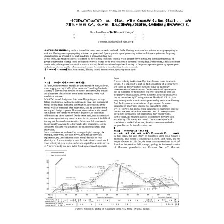 Risk Assessment for Stability at Tunnel Cutting Face - Spectrogram Analysis for Waves Generated by Blasting