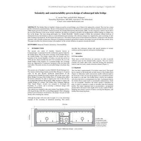 Seismicity and constructability govern design of submerged tube bridge